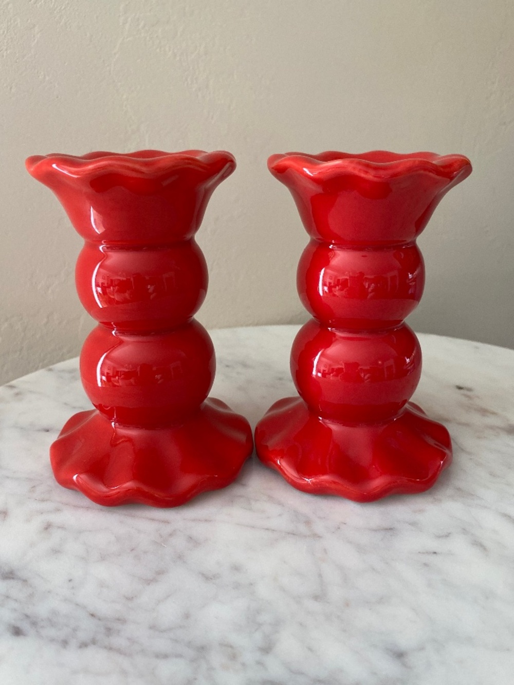 ** NEW ** My Texas House Bundle of 2 Red 4.5" taper candle holders July 4th 2026